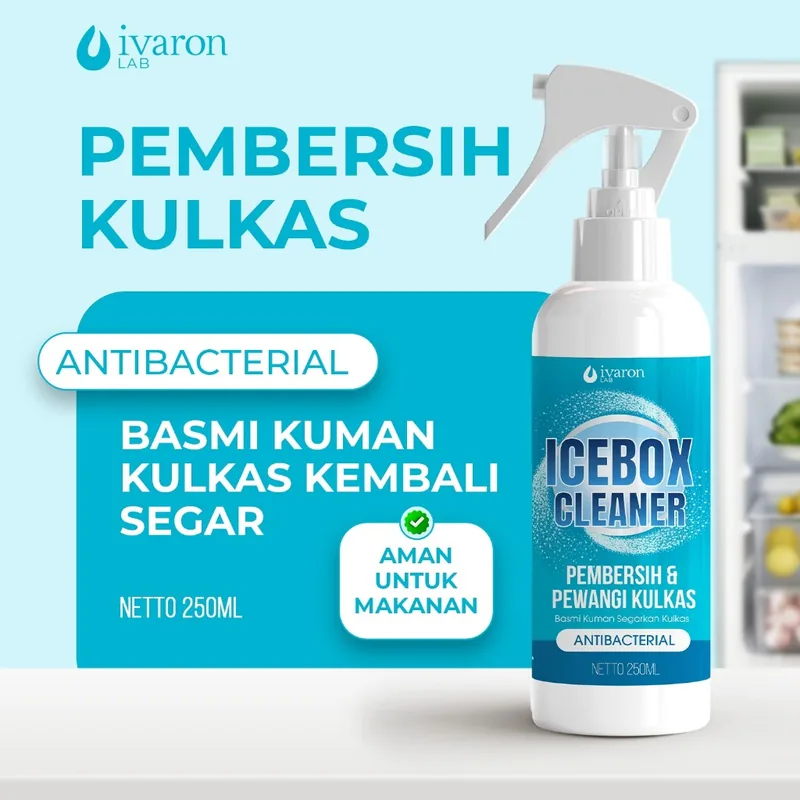 IVARON Icebox Cleaner Pembersih Pewangi Kulkas Food Grade Anti Bakteri Aman Untuk Makanan - 250ML