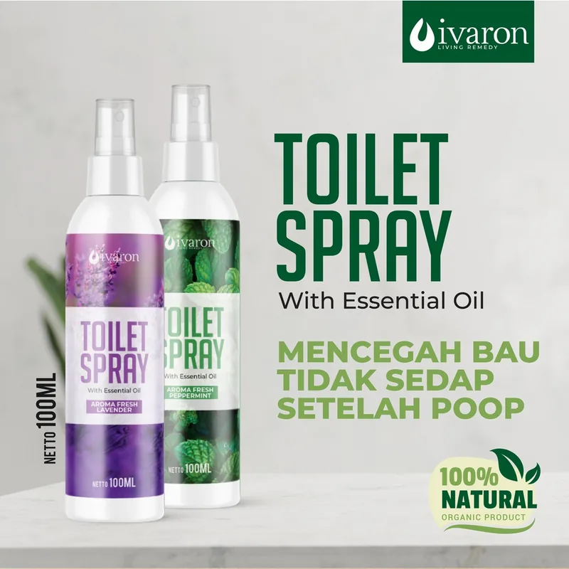 IVARON Pembersih dudukan Toilet Seat Spray Sanitizer Desinfektan Pengharum Kamar Mandi Aroma Terapi