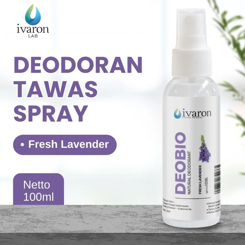Ivaron Deobio Natural Deodorant Tawas Spray 100ml - Penghilang Bau Ketiak Alami