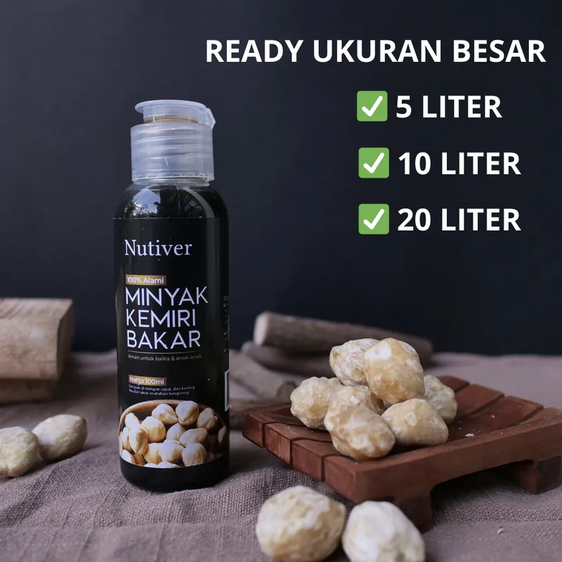 Minyak Kemiri Bakar Murni 100ml ORIGINAL 100% Penumbuh & Penghitam Rambut Alami ORGANIK