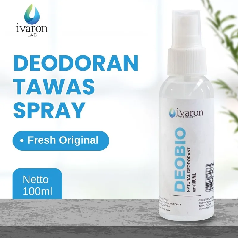 IVARON Deobio Tawas Spray Deodorant Antiperspirant Deodoran Pria Laki Batu Ketiak Penghilang Bau