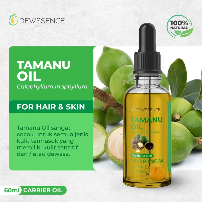 Tamanu Oil 60ml Minyak Nyamplung For Hair And Skin Body Minyak Carrier Oil Pure Murni 100%