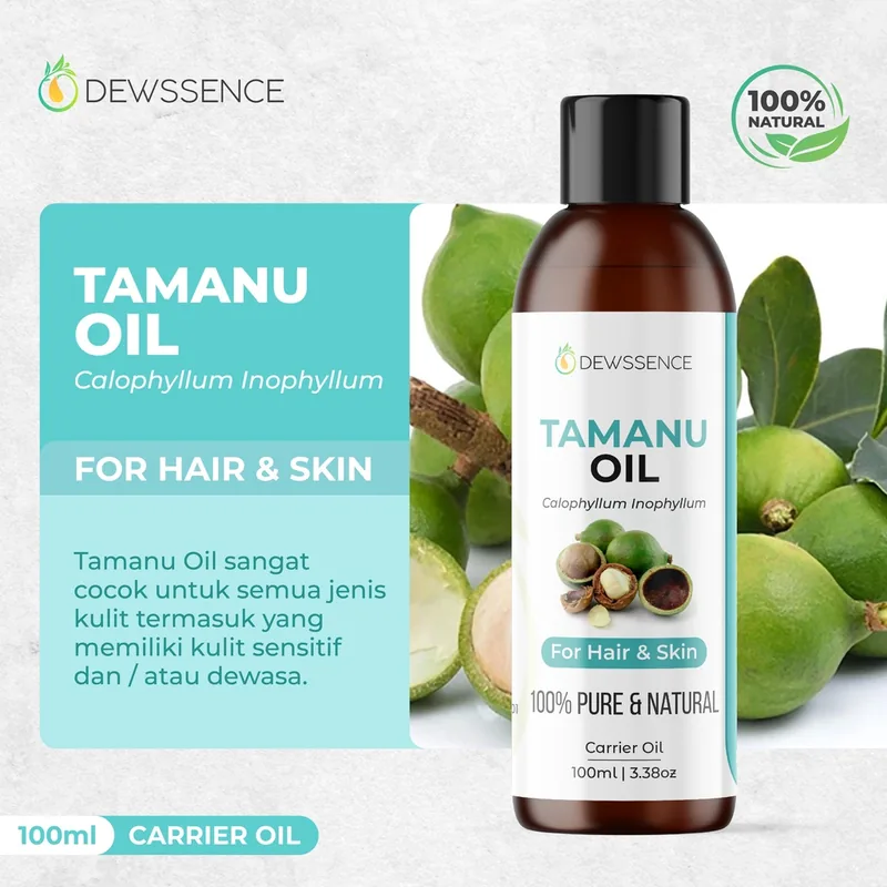 Tamanu Oil 100ml Minyak Nyamplung For Hair And Skin Body Minyak Carrier Oil Pure Murni 100%