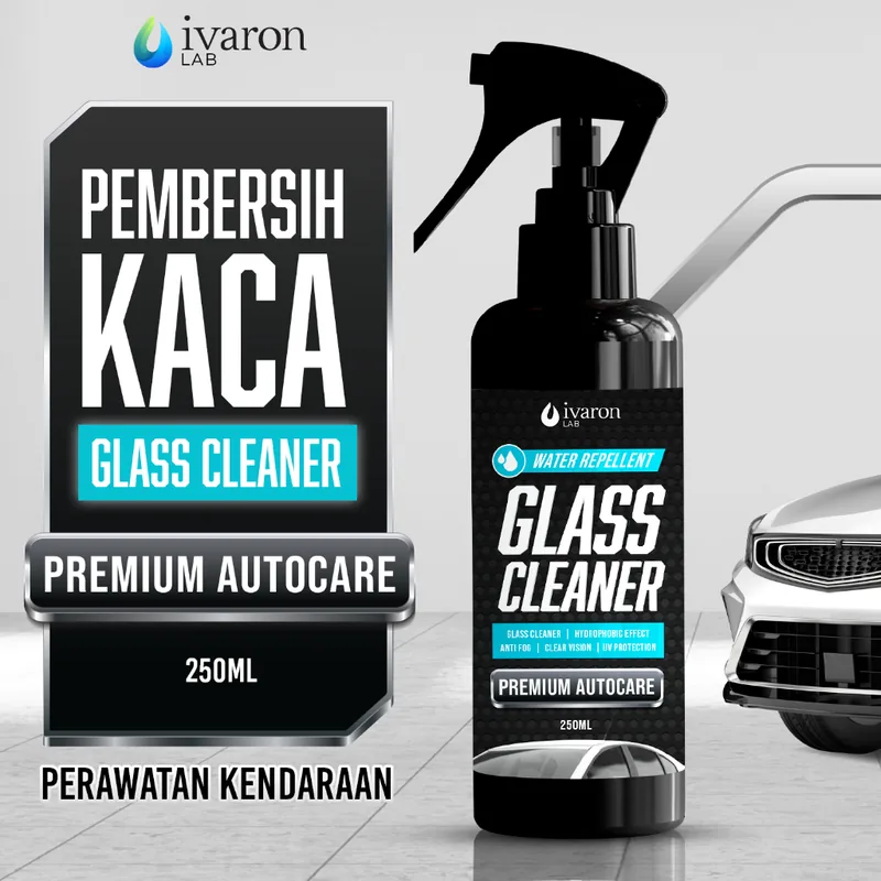 IVARON Glass Cleaner Cairan Pembersih Kaca  Semprotan Anti Jamur & Water Repellent - Spray 250ml