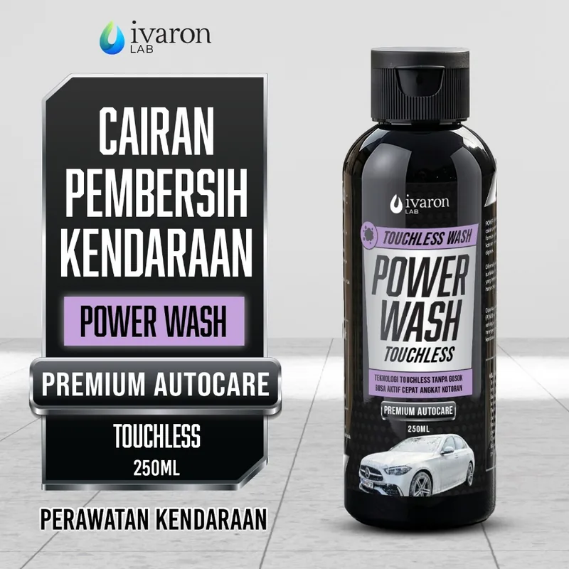 IVARON Shampoo Mobil Motor Touchless 1L Sabun Cuci Tanpa Bilas Power Wash Cairan Pembersih Kendaraan